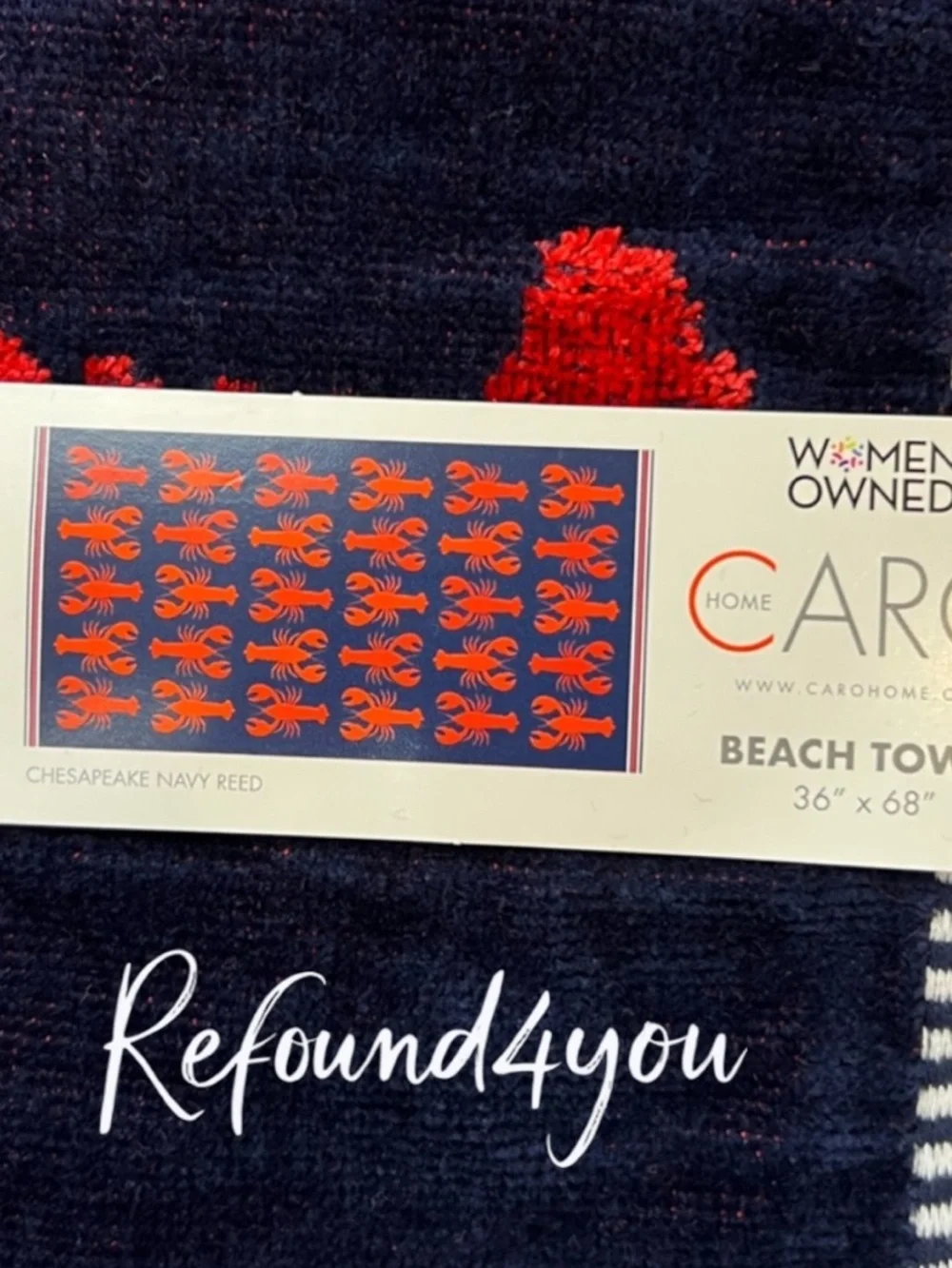Caro - ‘Red Lobster’ Beach towel. NWT Firm! No offers please!